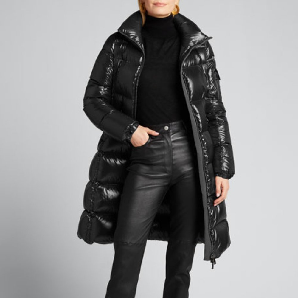 MONCLER 'Moyadons' Shiny Quilted Down Logo Jacket